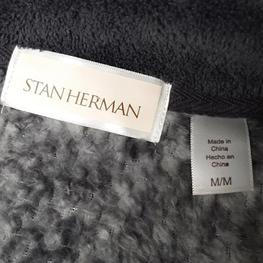 NWOT Stan Herman Gray Plush Lightweight Jacket - Picture 4 of 7